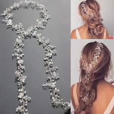 One of a kind hair toys and effortless style ideas for long tresses. Amazon Com Yean Wedding Hair Vine Long Bridal Headband Hair Accessories For Bride And Bridesmaid 100cm 39 3inches Silver Beauty Personal Care