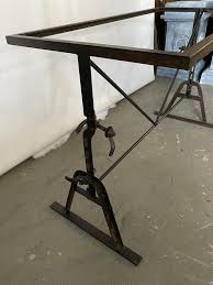 Metal dining table base ukesterbrown. Industrial Metal Dining Table Base For Sale At 1stdibs