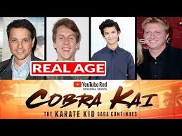 Cobra Kai Ace Degenerate Actors Real Age The Karate Kid Saga Continues Karate Kid Youtube Karate