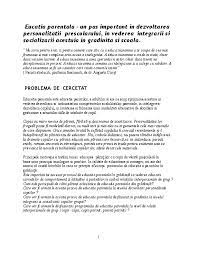 1.sunt parinte al unui elev/eleve din (bifati una din cele 3 variante). Cercetare Eu Bun Stan Nicoleta Academia Edu