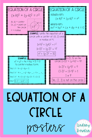 Equations Of Circle Posters Geometry Word Wall Geometry Words Math Posters High School Free Math Lessons