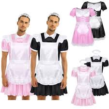 Sissy Men's 3Pcs Maid Uniform Outfit Fancy Dress Role Play Costume  Nightwear | eBay