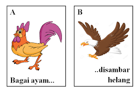 'bagai ayam disambar helang' is to mean a person suddenly disappearing without news. Https Www Researchgate Net Profile Mohd Ridzuan Md Nasir Publication 325263298 Penguasaan Peribahasa Dan Makna Menggunakan Pisatum Satu Kajian Tindakan Links 5b0254490f7e9be94bd9c4bd Penguasaan Peribahasa Dan Makna Menggunakan Pisatum Satu Kajian Tindakan Pdf Origin Publication Detail
