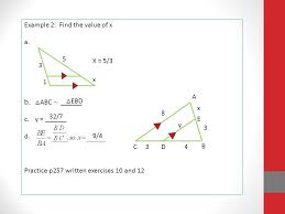 Similar triangles two triangles are said to be similar if they have the exact same shape, but not necessarily the same size. Postulate Theorems For Similar Triangles Unit 6 Lesson Ppt Download