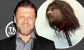 The man in the mirror. Game Of Thrones Sean Bean Played Football With Ned Stark S Head Daily Mail Online