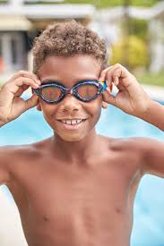 Goggles For Kids Kids Anti Fog Goggles Blue Fish Dual Glass Frame Sun  Protection Swimming Goggles