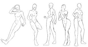 6 Female Standing Poses Pack Free To Use Drawing Poses Art Reference Poses Drawings