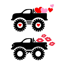 Valentine Monster Truck Cuttable Design