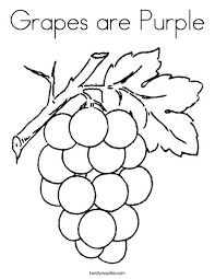 Supercoloring.com is a super fun for all ages: Grapes Are Purple Coloring Page Twisty Noodle