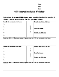 Have you heard about cnn student news??? Cnn 10 Worksheet Pdf Fill Online Printable Fillable Blank Pdffiller