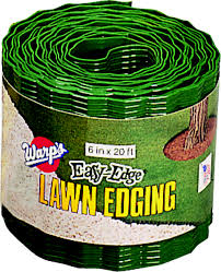 Flexible enough to be bent around small guard features but rugged enough to stand up to lawn mowers, flexible corrugated lawn edging can be used for a variety of landscaping applications. Warp Brothers Le620g Easy Edge Landscape Edging Plastic 6 Inch By 20 Foot 042351455207 1