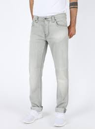 Details About New Nudie Mens Slim Fit Jeans Grim Tim Sunbleach Grey 100 Organic Denim