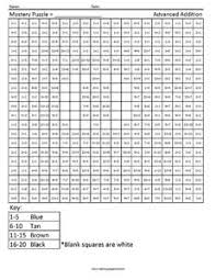 Browse and print these coloring pages to help kids practice skills like number recognition, using a legend and more. Mystery Addition Coloring Squared