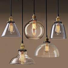 At the lamplighter, we offer a variety of glass shades for ceiling fans and light fixtures. Glas Hangeleuchte Vintage Retro Pendelleuchte Blackburn Loft Edison Hangelampe Glass Ceiling Lamps Ceiling Lamp Shades Ceiling Pendant Lights