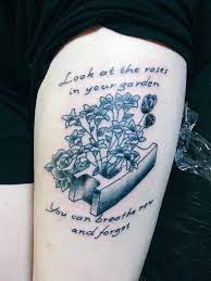 All time low tattoo pictures to pin on pinterest. All Time Low Cinderblock Garden Tattoo Not Mine Credit To Riahokay On Instagram Tattoos All Time Low Tattoo Unique Tattoos