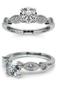 Edwardian Style Antique Diamond Engagement Ring In White Gold Antique Diamond Engagement Rings Vintage Style Engagement Rings Beautiful Engagement Rings