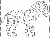 Black and white objects, the big kid game to be colored by example half. Zebra Coloring Pages