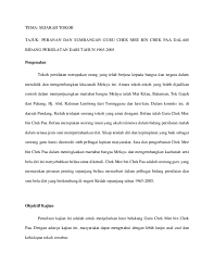 Aturcara karnival warisan sejarah & budaya dan mat kilau mtb xtion series. Doc Proposal Sejarah Peranan Chek Mee Bin Chek Paa Docx Shuib Sulaiman Academia Edu