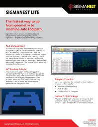 Our newly upgraded sigmamrp offers comprehensive manufacturing resource planning that is fully integrated with all sigmanest products. Sigmanest Lite 2016 By Sigmatek Systems Llc Issuu