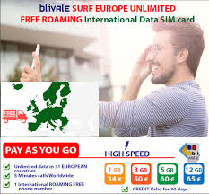You can add up to 5gb data plan in over 100 countries to get even lower data rates. Blivale Surf Europe Unlimited Unlimited Gb Of Data In 4g In The European Community With Internet In Free Roaming With 5 Minutes Of Calls In The World