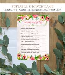 Looking for baby shower game ideas? Instant Edit Baby Shower Quiz Game C9