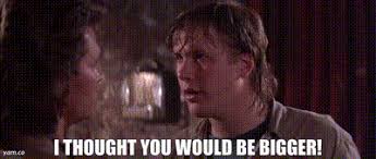 YARN | I thought you would be bigger! | Road House (1989) | Video clips by  quotes | 1b787244 | 紗