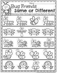 Same Or Different Worksheets For Preschool Bug Theme Super Cute Preschool Bugs Bugworksheets Preschoo Bugs Preschool Preschool Bug Theme Bug Activities