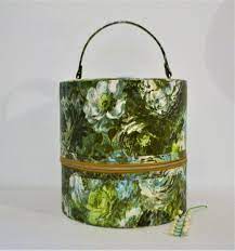 Vintage Hat Box Shades Of Aqua And Green Etsy Vintage Hat Boxes Hats Vintage Hat Box
