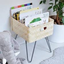 How To Hack An Ikea Bamboo Storage Box Into A Cute Book Bin Via Hunker Ikea Decor Ikea Diy Ikea Nursery Hack