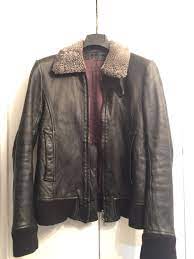 The Viridi Anne Leather Moto Bobber Jacket With Grey Akido Collar Size S 459 Grailed Light Jacket Jackets Sweaters Knitwear