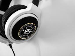 Perspective Headphone Brand Mockup Headphone Headphones In Ear Headphones