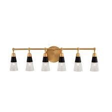 (15) — write a review. Everly Quinn Miltona 6 Light Matte Black New Brass Vanity Light Wayfair