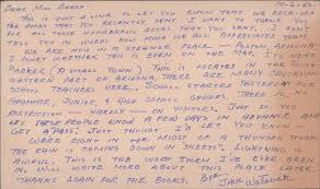 Postcard to Clara Breed from Jack Watanabe, Poston, Arizona, October 6,  1942]