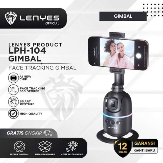 LENYES INTELLIGENT 360 TRACKING GIMBAL - LPH104 BLACK 