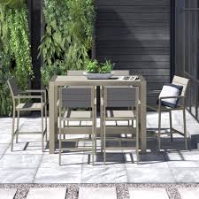 This counter height dining set in the loft collection offers a great place to have refreshing beverages with friends. Jovie 6 Person Patio Dining Set Reviews Allmodern