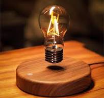 Levitating Bulb Lamp Magnetic Floating LED Light Desk Lamp Table lamp Night  Light, 360 Degree Automatic Rotating Light for Unique Gifts Room Home ...