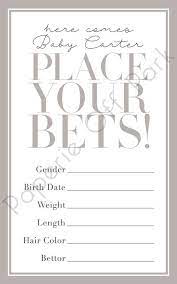 Baby Shower Place Your Bets Cards 2 5x4 Derby Betting Etsy Baby Prediction Baby Shower Fun Baby Shower