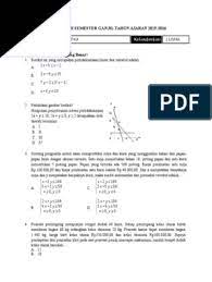 Maybe you would like to learn more about one of these? Soal Uas Matematika Kelas Xi Semester 1 Pdf