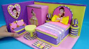 كيفيه صنع منزل مصغر بالكرتون وورق الفوم 3 غرفه نوم افعلها بنفسك Diy Miniature Cardboard Dollhouse Youtube