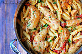 Slice tomatoes and chop garlic. Chicken Mozzarella Pasta With Sun Dried Tomatoes Recipe Budget Savvy Diva