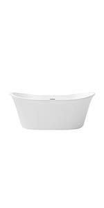 These beauties can also save valuable space and installation costs. Ove Decors Freestanding Bathtub Contemporary Soaking Tub With Overflow And Drain 58 Inches Isaac 58 White Amazon Com