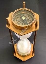 Some antique brass outdoor decor can be shipped to you at home, while others can be picked up in store. Vintage Nautical Brass Decor Sand Timer Antique Maritime Hourglass With Compass Id 5106186