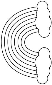 This is a great coloring activity for your kids to spend some this coloring page can also be used as template to cut out for a beautiful rainbow decoration, activity or craft project. Rainbow Coloring Pages Png Free Rainbow Coloring Pages Png Transparent Images 78493 Pngio
