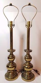 Pair Of Stiffel Vintage Mid Century Modern Hollywood Regency Brass Table Lamps Stiffel Brass Table Lamps Lamp
