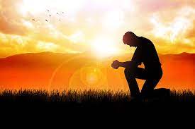 59 Silhouette Of A Man Kneeling And Praying On Mountain Stock Photos,  Pictures & Royalty-Free Images - iStock