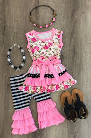 The Pink Riley Ruffle Boutique Outfit Baby Girl Boutique Clothing Toddler Girl Outfits Kids Outfits
