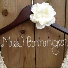 These Personalized Wooden Dress Hangers Are Perfect To Hang Your Wedding Dress On And They Mak Bride Hanger Wedding Dress Hanger Bridal Shower Gifts For Bride
