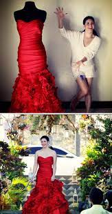 Would You Have The Nerve Singer Regine Velasquez In Her Exquisite Red Wedding Gown Red And White Weddings Red Wedding Gowns Red Wedding