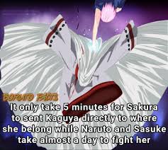 Take Into Account That She Really Didn T Play A Major Roll In That Fight Naruto Funny Naruto Facts Naruto Comic