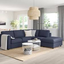 Ikea Vimle 4er Eckbettsofa Ohne Abschluss Orrsta Schwarzblau In 2020 Ecksofa Bequemes Sofa Sofa